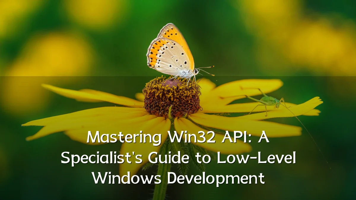 Mastering Win32 API: A Specialist's Guide to Low-Level Windows Development