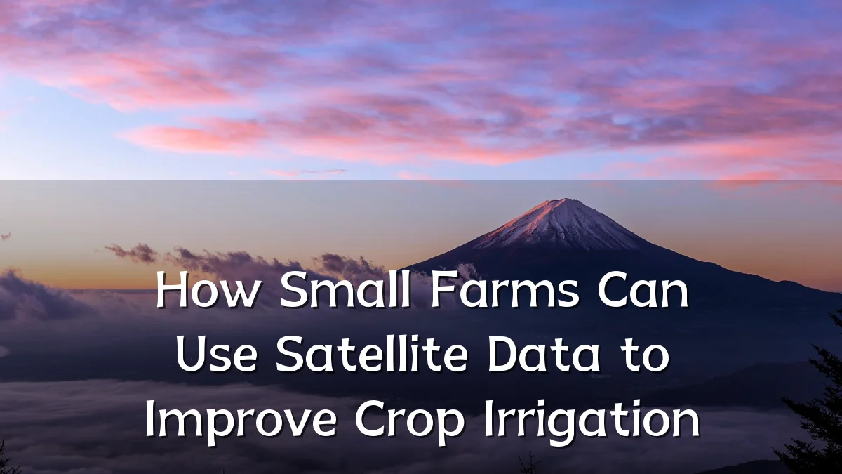 How Small Farms Can Use Satellite Data to Improve Crop Irrigation