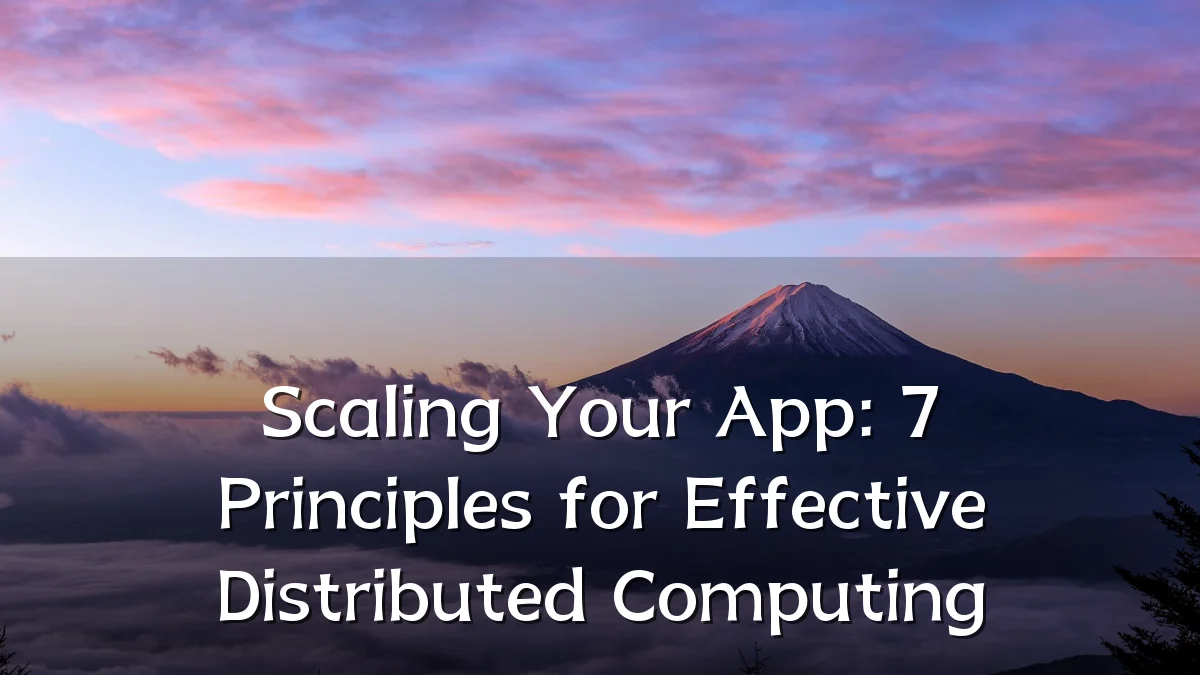 Scaling Your App: 7 Principles for Effective Distributed Computing