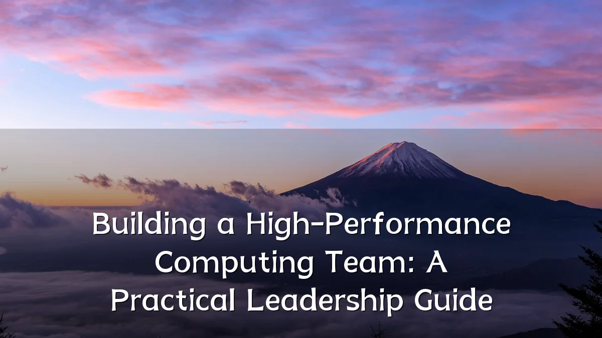 Building a High-Performance Computing Team: A Practical Leadership Guide