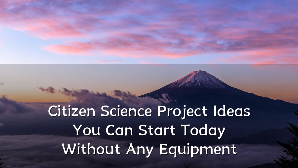 Citizen Science Project Ideas You Can Start Today Without Any Equipment
