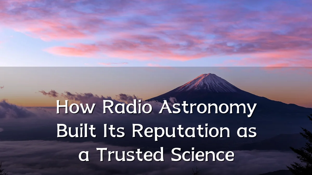How Radio Astronomy Built Its Reputation as a Trusted Science
