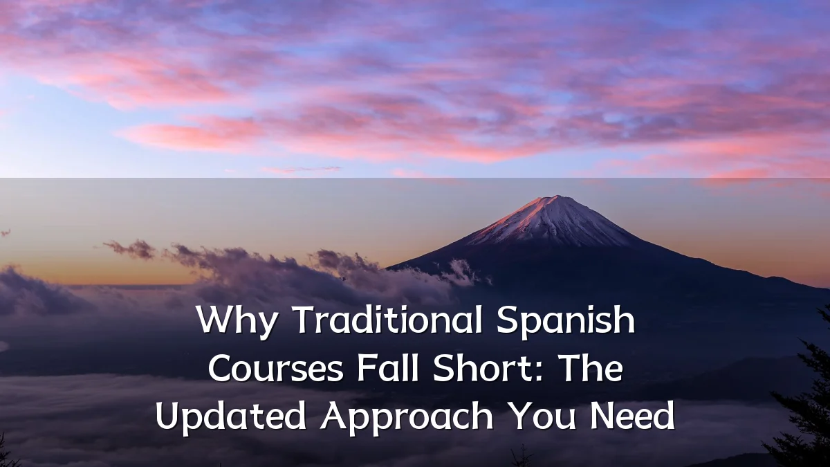 Why Traditional Spanish Courses Fall Short: The Updated Approach You Need